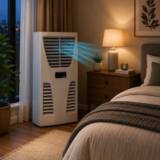 Climatiseur mobile silencieux 0,36 kW – Montage mural – Puissance frigorifique 360W – Pour espaces confinés – Tôle d'acier – Rittal